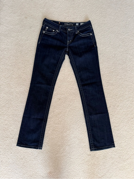Miss Me Denim - Miss Me Jeans Women's  Bling Pockets JE5489T3L  Straight Denim Blue Size 28